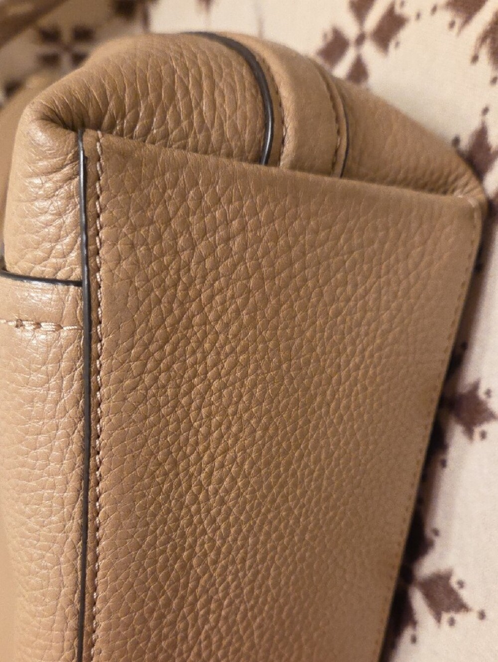 Marlon Coach Pebbled Leather Shoulder Bag and Wristlet -Taupe with Gold Hardware - Picture 10 of 12